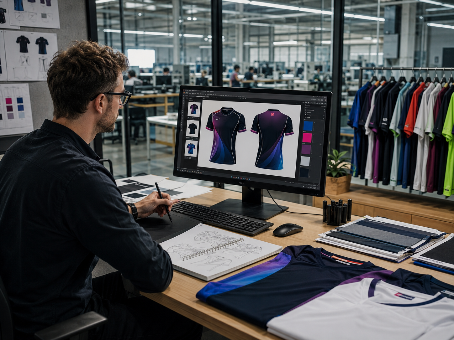 Sportswear design and mockup approval