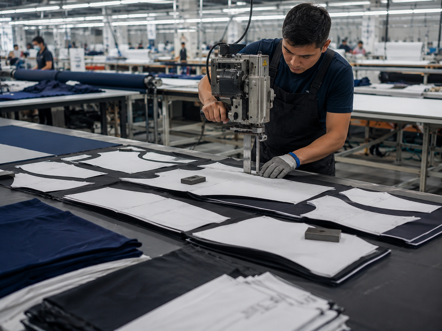 Garment pattern making and fabric cutting