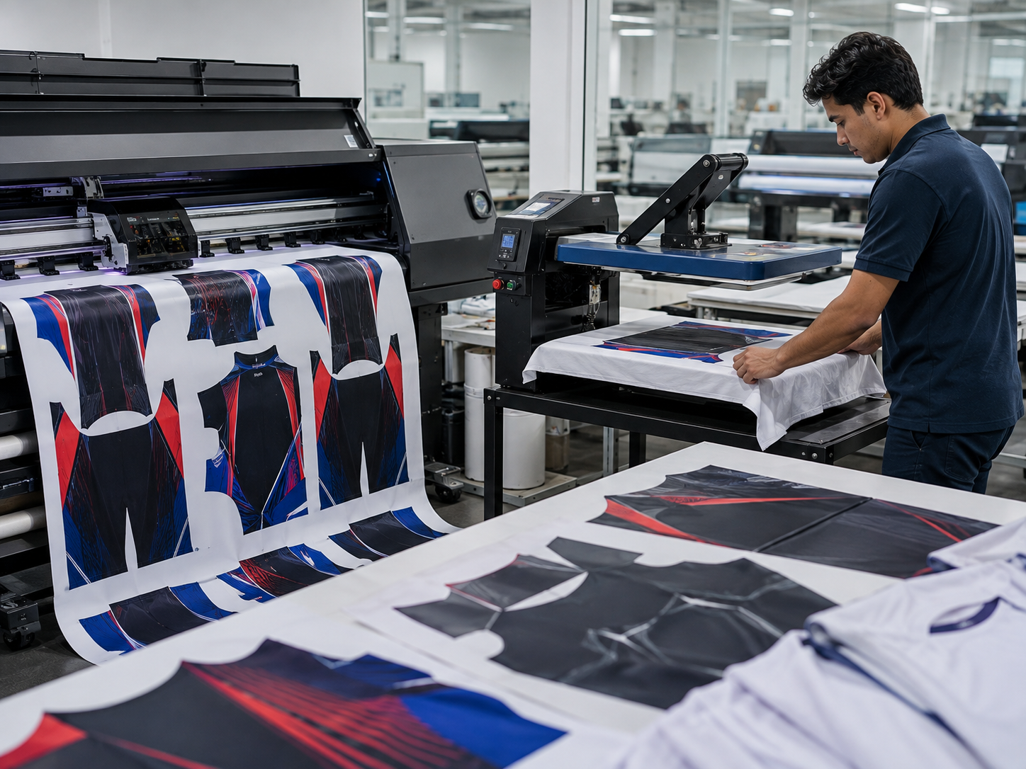 Sportswear sublimation printing process