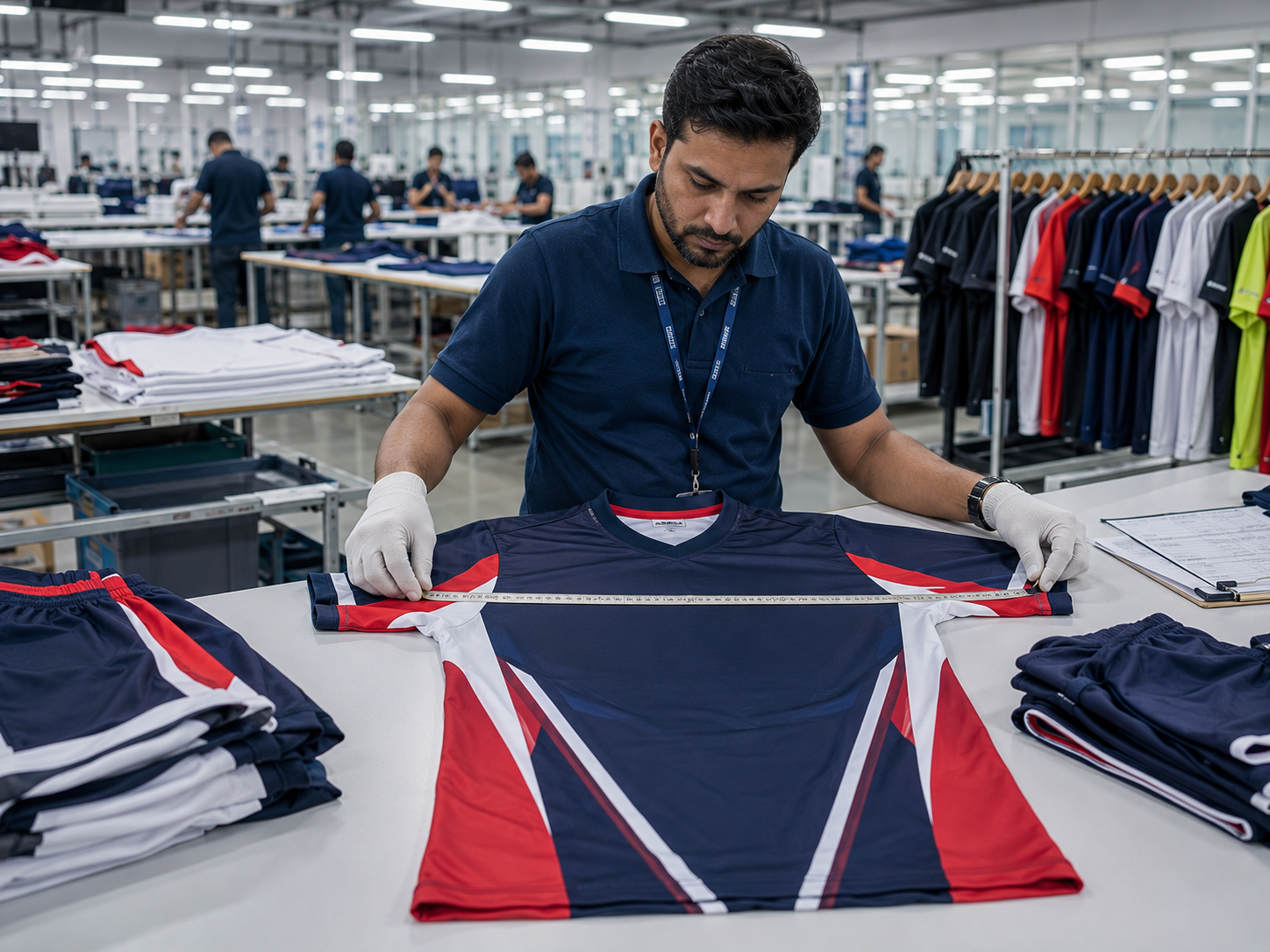 Sportswear quality control inspection